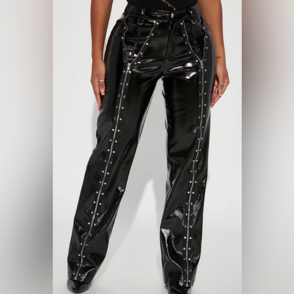 Black Studded Women's Pants